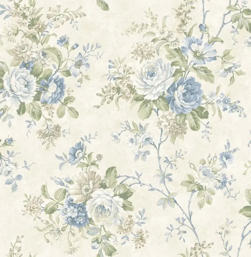 SK Filson Blue Floral Wallpaper