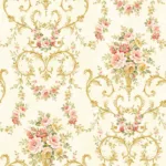 SK Filson Peach Floral Wallpaper