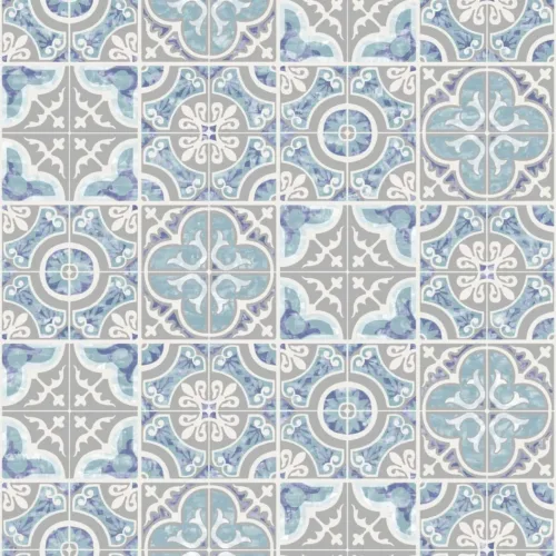 SK Filson Blue Mozaic Tiles Wallpaper