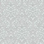 SK Filson Light Grey Sahara Damask Wallpaper