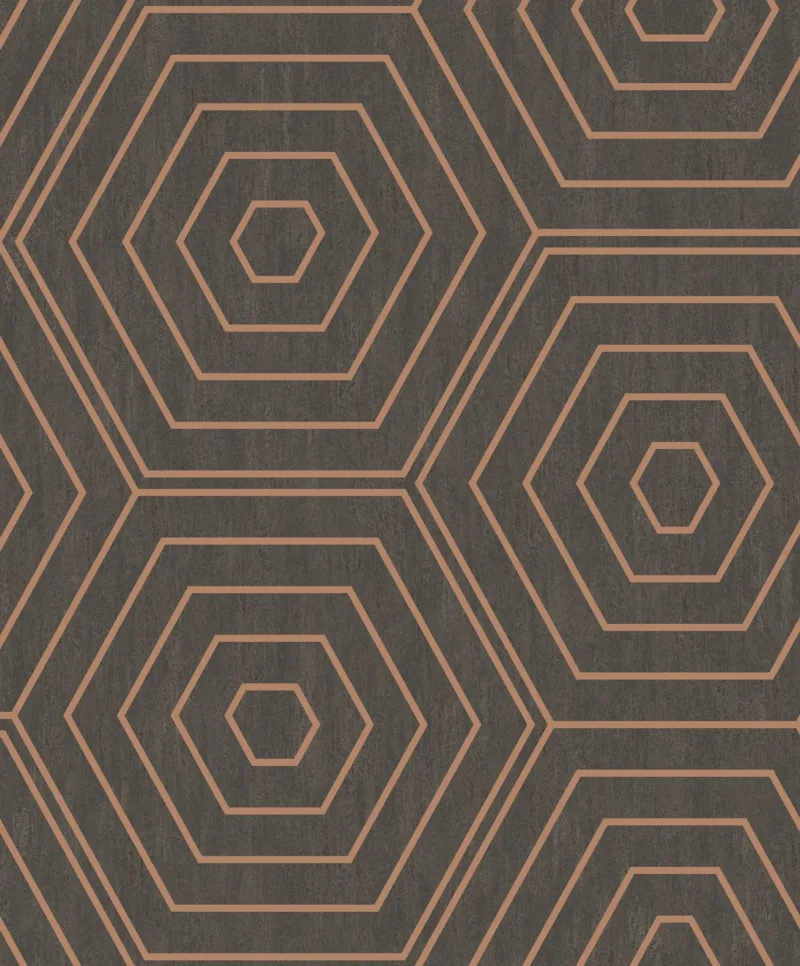 SK Filson Copper Hexagons Wallpaper