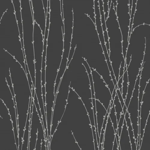 SK Filson Black Botanical Ferns Wallpaper
